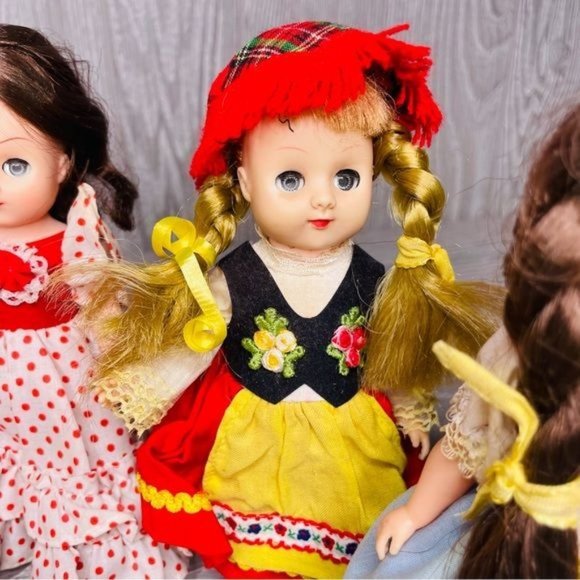 Accents Vintage Bundle Of 7 International Dolls Eyes Close Collectible Poshmark